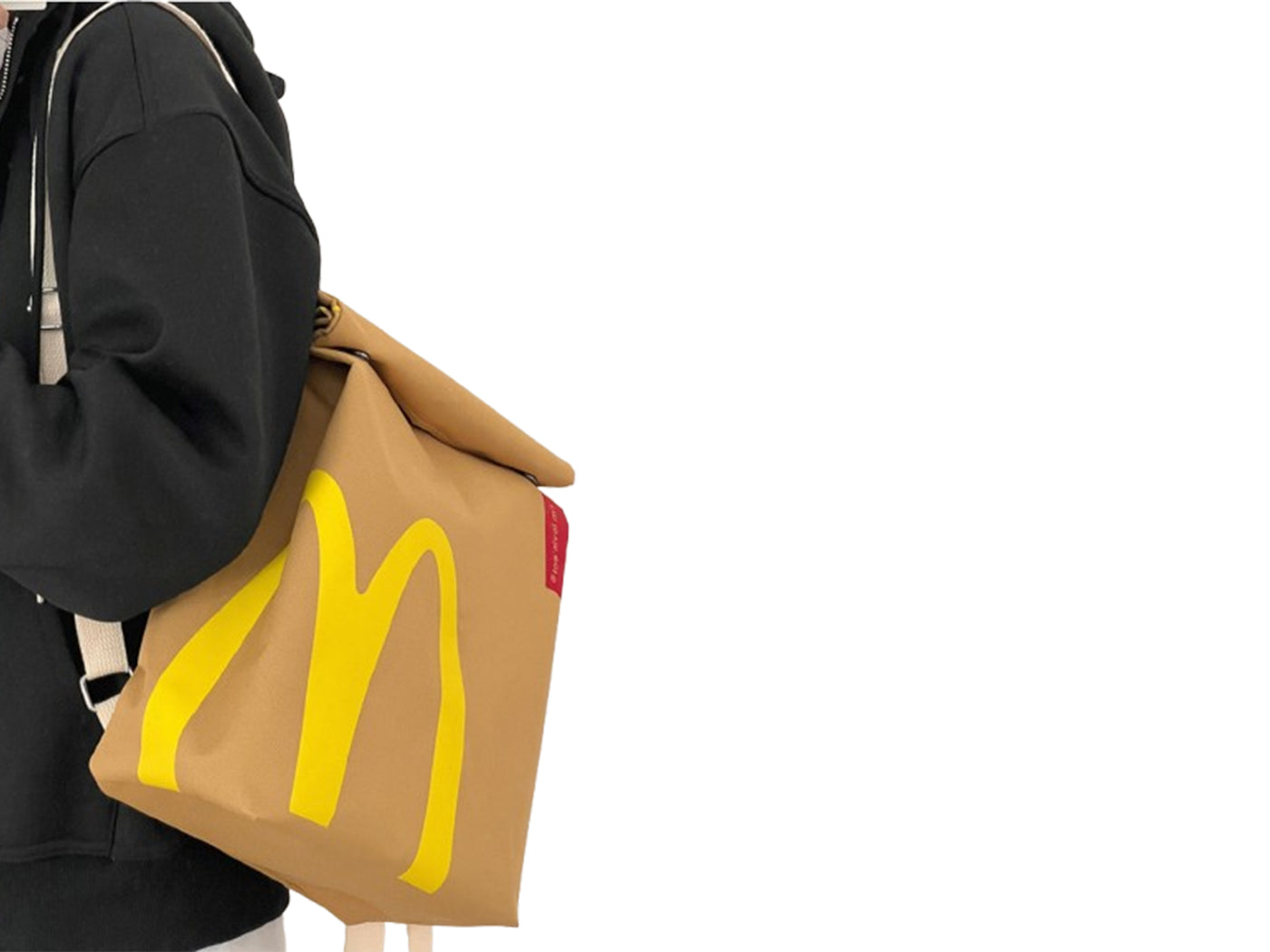 McDonald Inspired Creative Funny Canvas Linen Backpack / Shoulder Bag