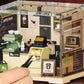 DIY Miniature Dollhouse Kit 3D Puzzle Dollhouse Toy with Dust Cover and Light