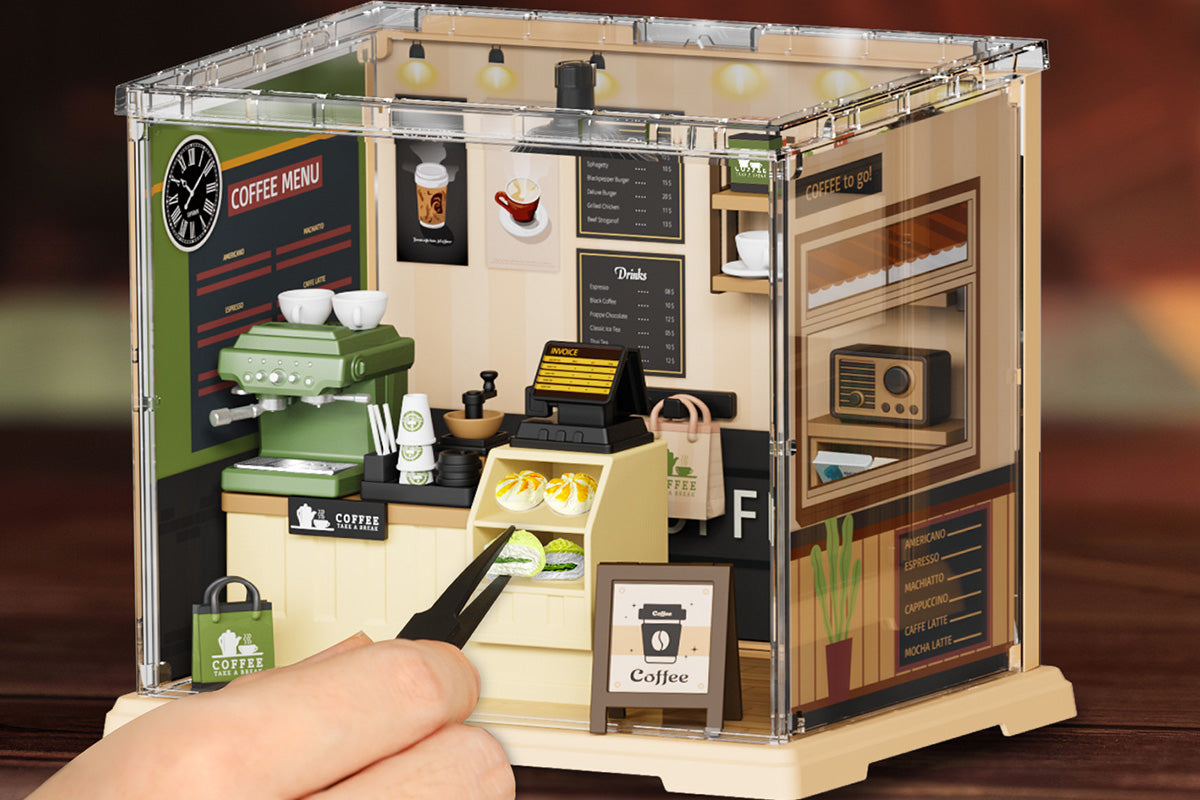 DIY Miniature Dollhouse Kit 3D Puzzle Dollhouse Toy with Dust Cover and Light
