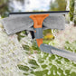2 in 1 Window Squeegee Window Cleaner Kit with 2 Microfiber Cloths-7-Section Pole