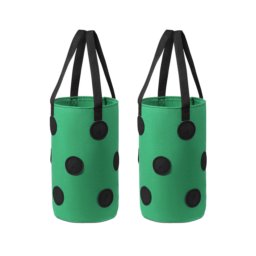 2Pcs 3 Gallon Grow Bag for Strawberry Vegetables with 12 Planting Holes