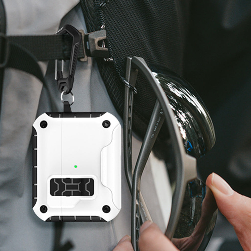 Rugged Protective Case for Airpods Pro 3 with Carabiner Clip and Kickstand