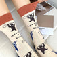 4 Pairs Women Novelty Crew Socks
