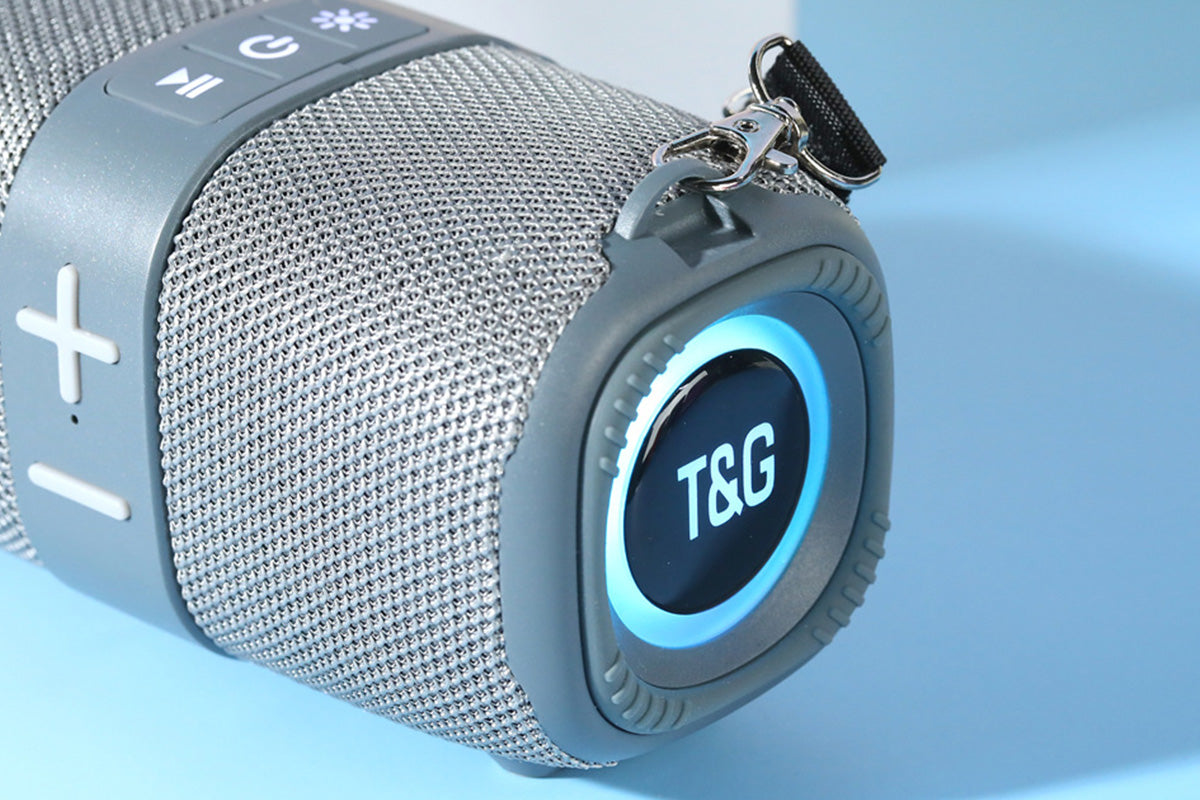 Portable Bluetooth Speaker, Portable Speaker, Bluetooth Speakers Wireless, LED Light Speaker Speakers Wireless Speaker with TF AUX FM for Shower Pool Party