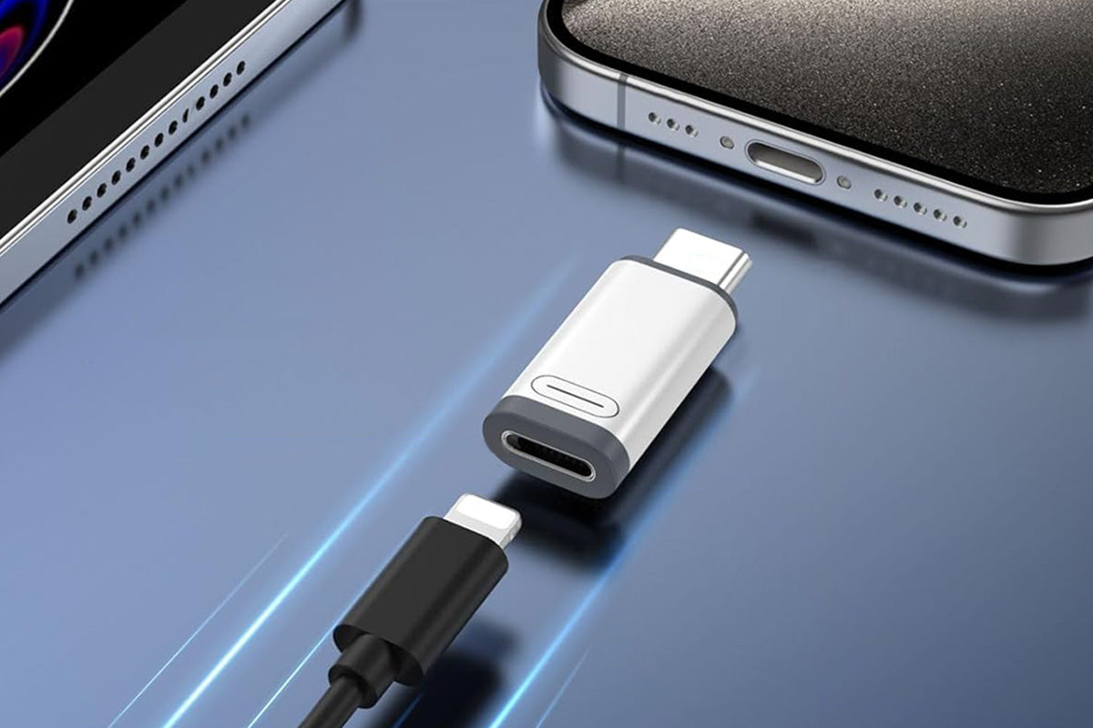 4Pcs Lightning to USB C Data Transfer Adapter for iPhone 15 16 Samsung S24
