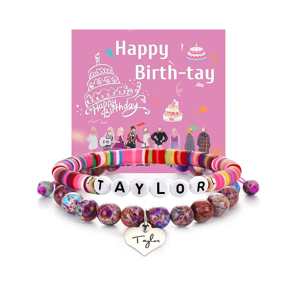 Taylor Inspired Birthday Gifts Bracelet with Birthday Card