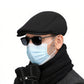 Men’s Woolen Hat Flat Cap Retro Fashion Cap Golf Driving Beret Hat