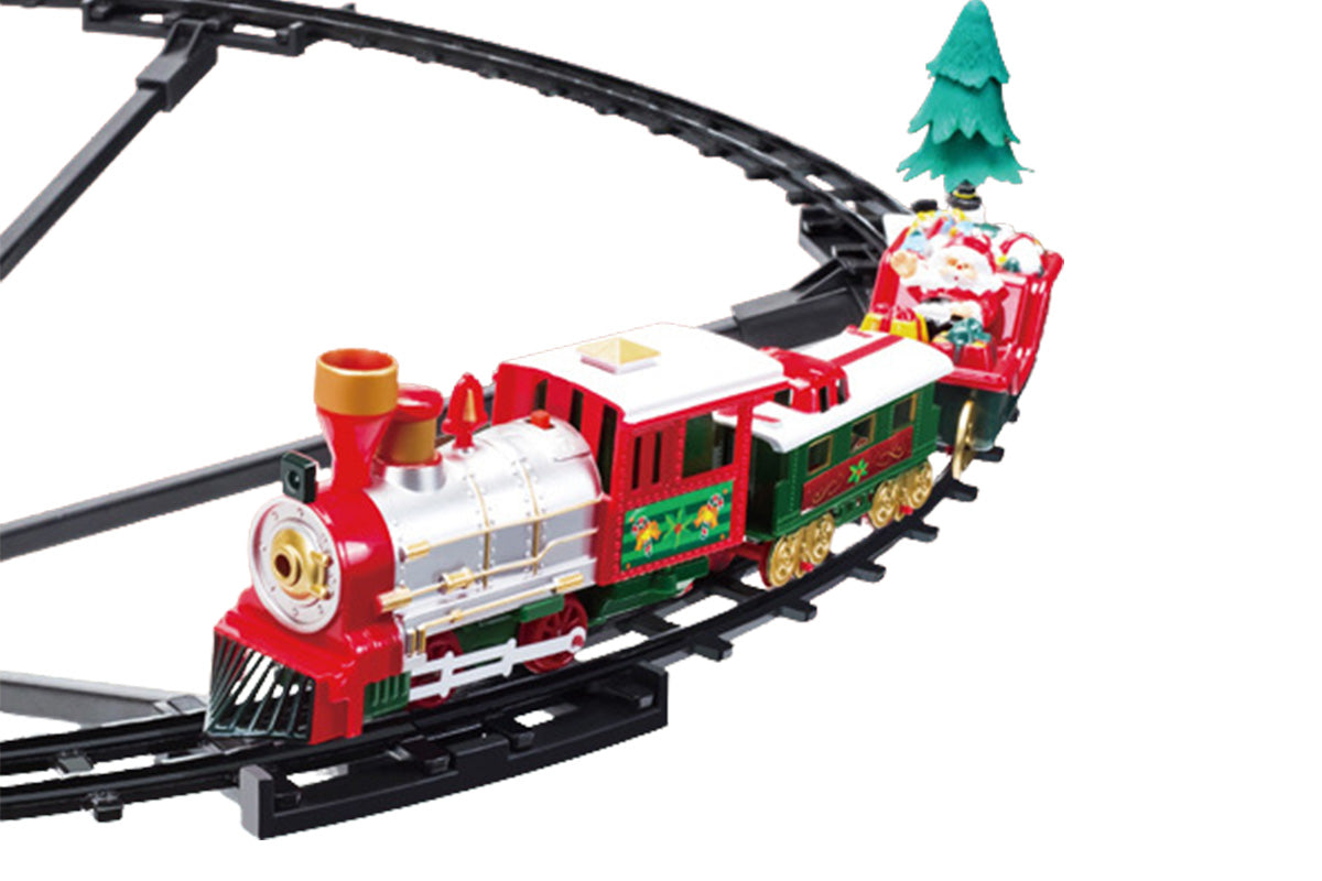 Hanging Christmas Train Set Toy with Lights Music and Track for Little Ones