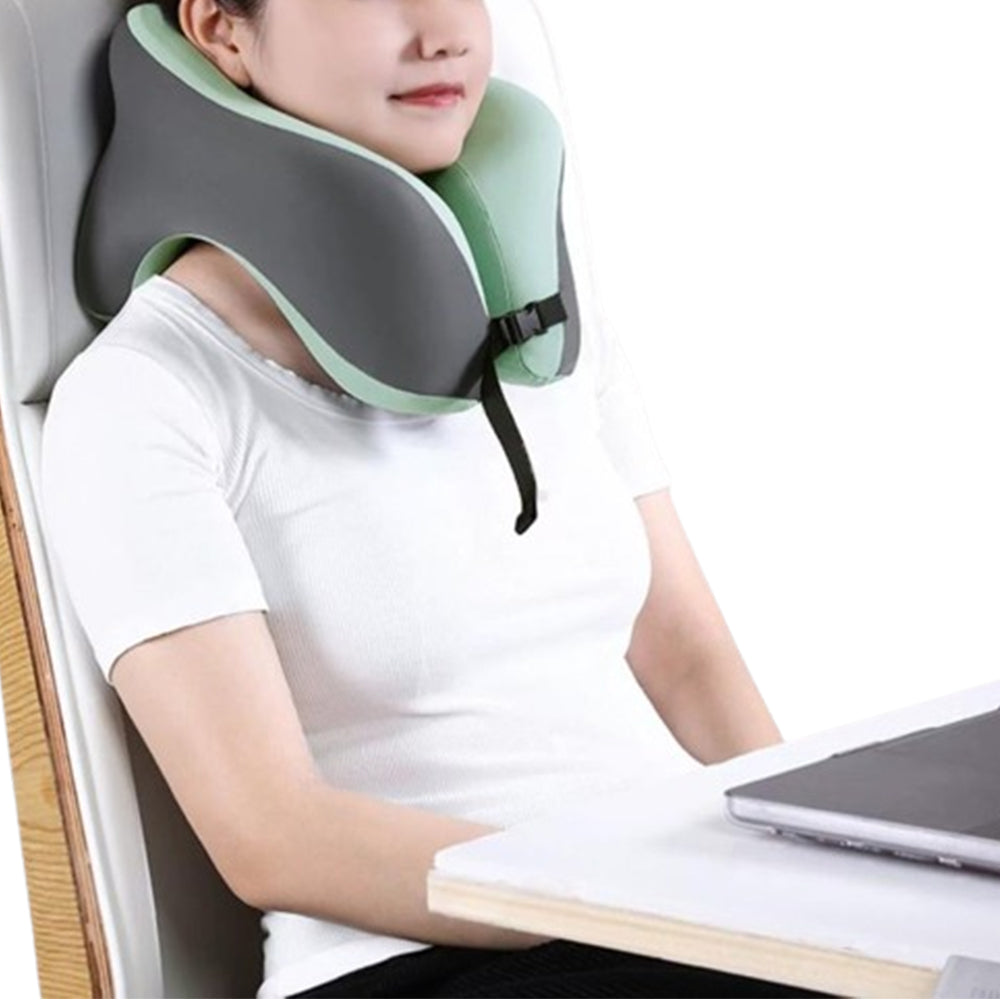 Travel Memory Foam U-Shaped Neck Support Headrest Pillow