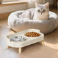 Elevated Double Stainless Steel Pet Food and Water Bowl Set