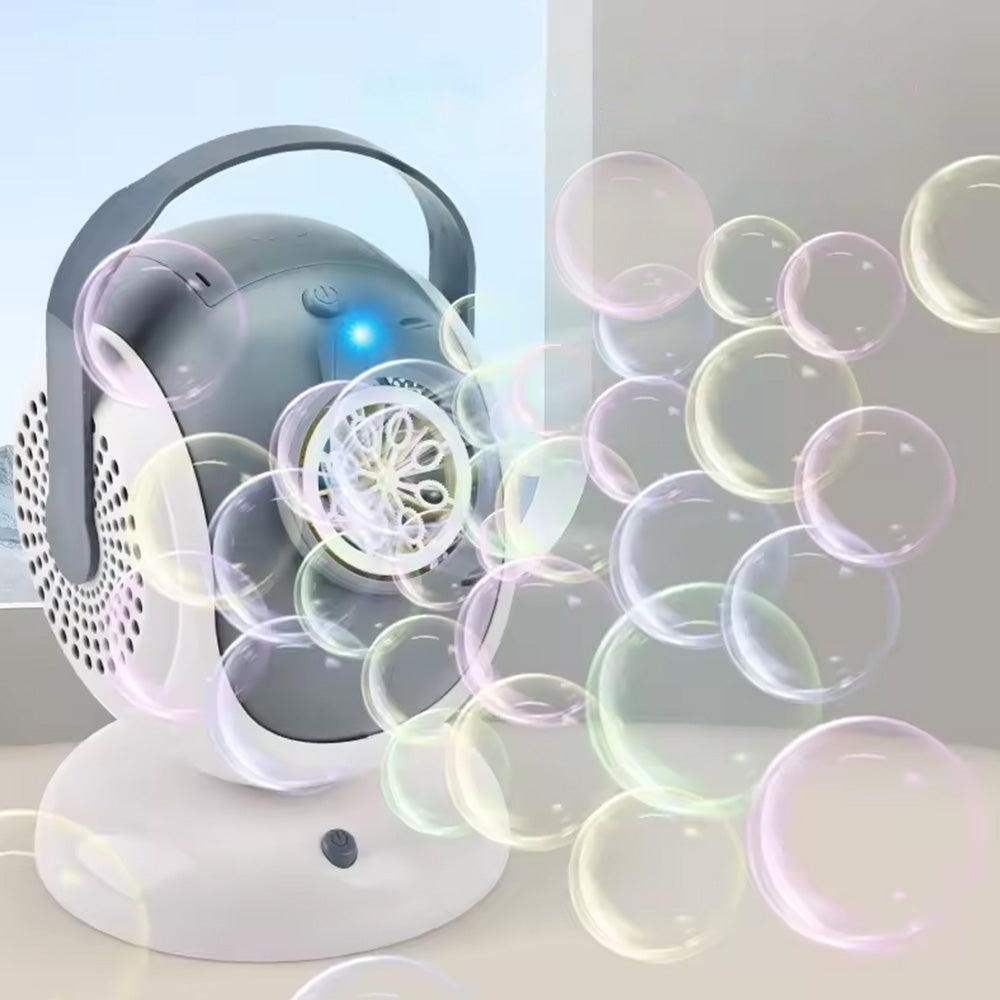 Bubble Machine Automatic Bubbles Blower With LED Light And 360 Degree Rotation