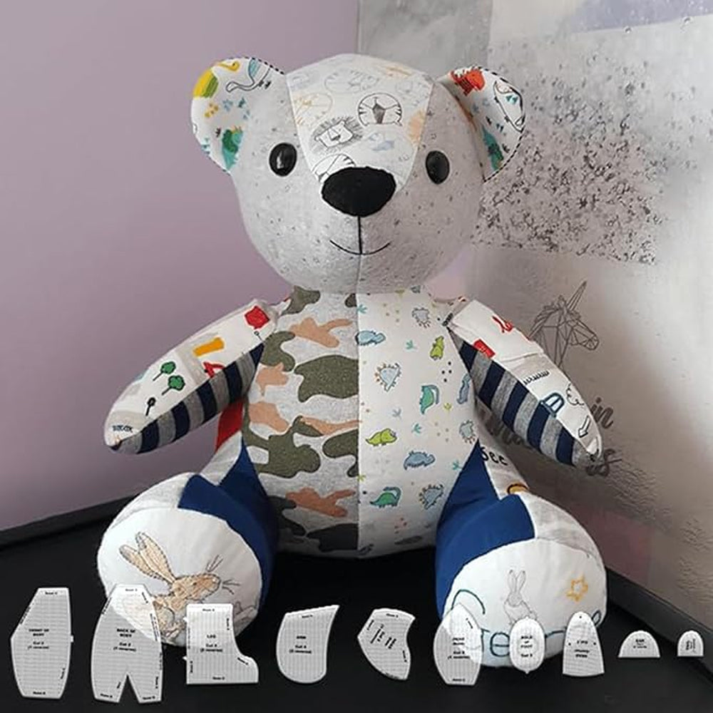 10Pcs Memory Bear Sewing Patterns Template Ruler Set