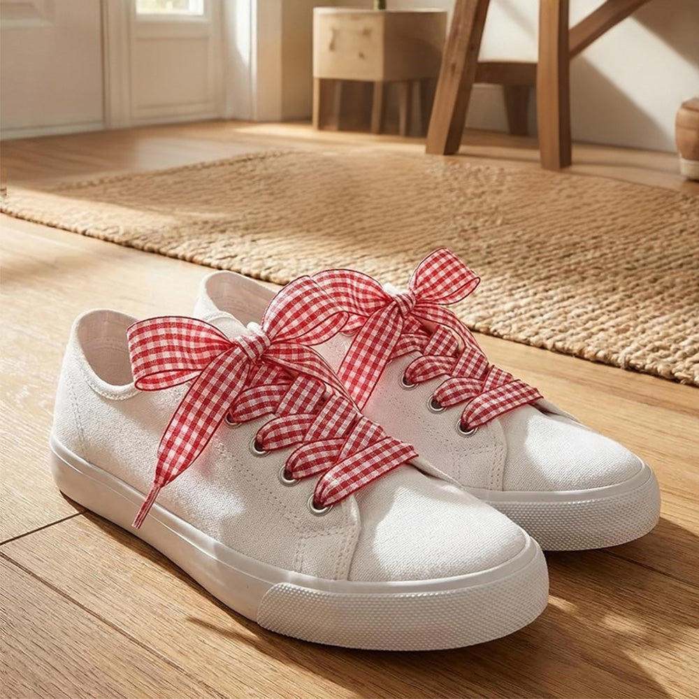 6 Pairs Wide Satin Ribbon Replacement Shoelaces for Sneakers Boots