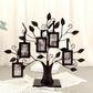Family Tree Picture Frame Stand with 6 Hanging Picture Frames in Black
