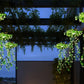 Solar Hanging Light with Artificial Green Vine Garden Decor Outdoor Hanging Solar Lamp Fake Trailing Plant Light for Patio Balcony