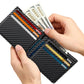 Men Slim RFID Shielding Microfiber Wallet Credit Card Holder Money Clip