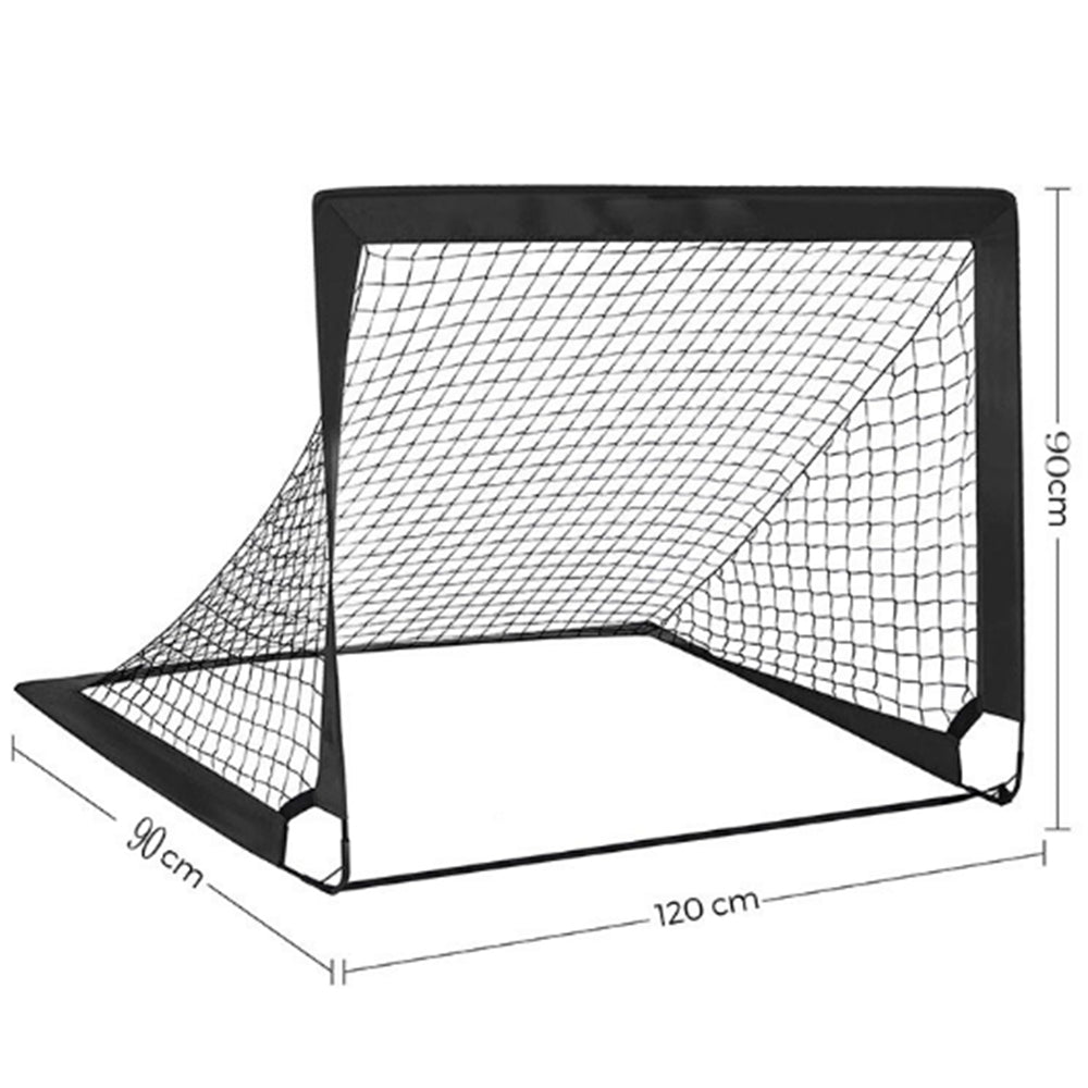 2Pcs 120 x 90 x 90CM Portable Kids Soccer Goal Net  for Backyard