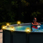 6 Pack Solar Water-Resistant Outdoor Swimming Pool Fence Light