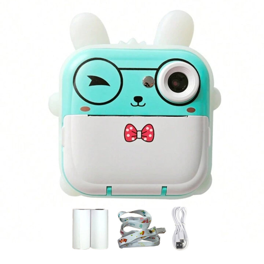 Kids Instant Print Camera with 2 Rolls Print Paper