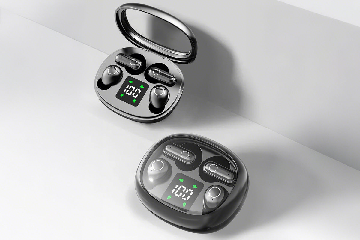 2 Pairs Wireless Earbuds Bluetooth Earphones with LED Digital Display Charging Case