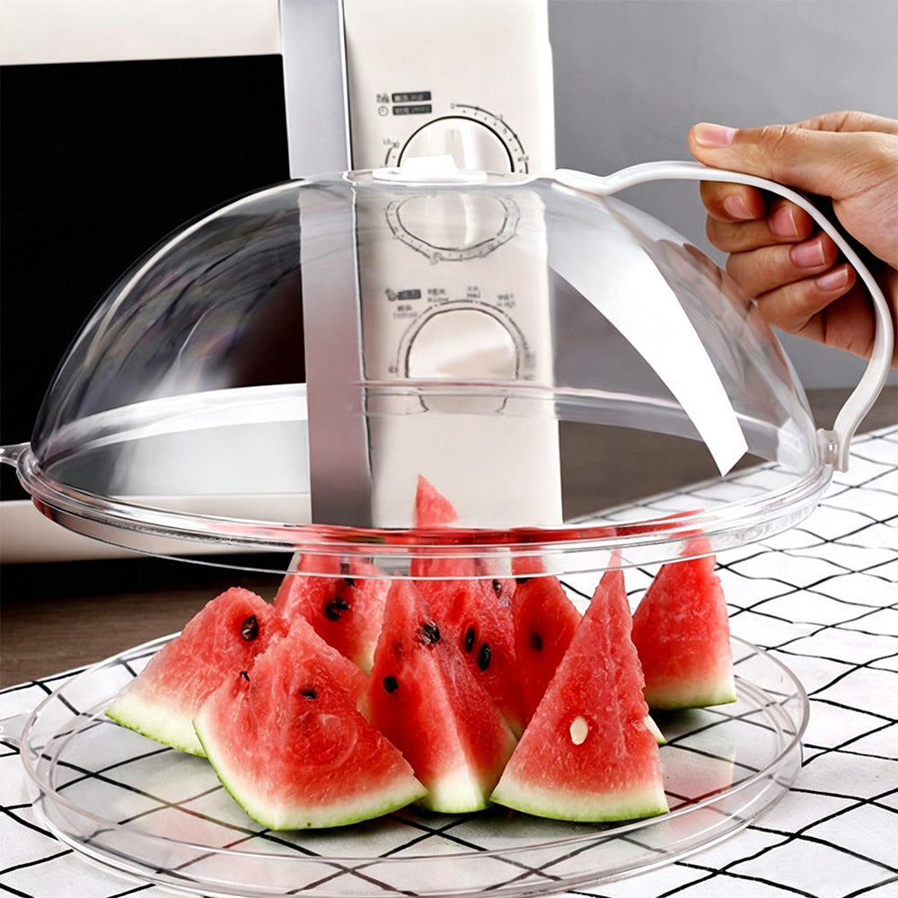 Microwave Splatter Cover with Handle Transparent PC for Food Plate Bowl