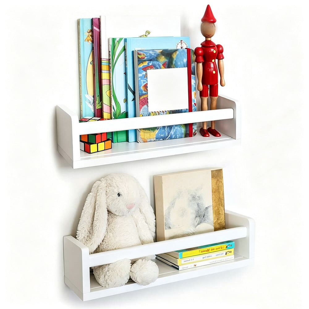3 Pack Floating Wall Mounted Book Display Shelves