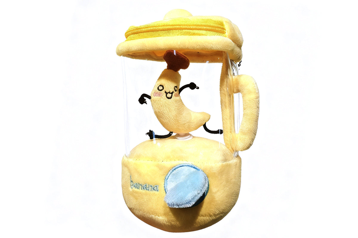 Stress Relief Spinning Fruit Blender Plush Keychain Plush Toy