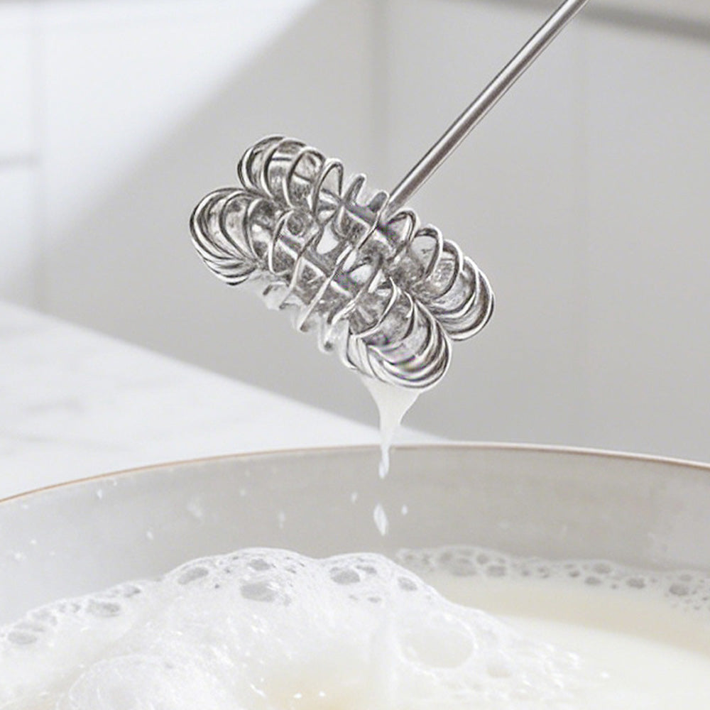 3-Speed Electric Milk Frother with 304 Stainless Steel Whisk