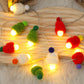 2Pcs Xmas Decoration LED Round Ball Christmas Hat Light String Christmas Pendants