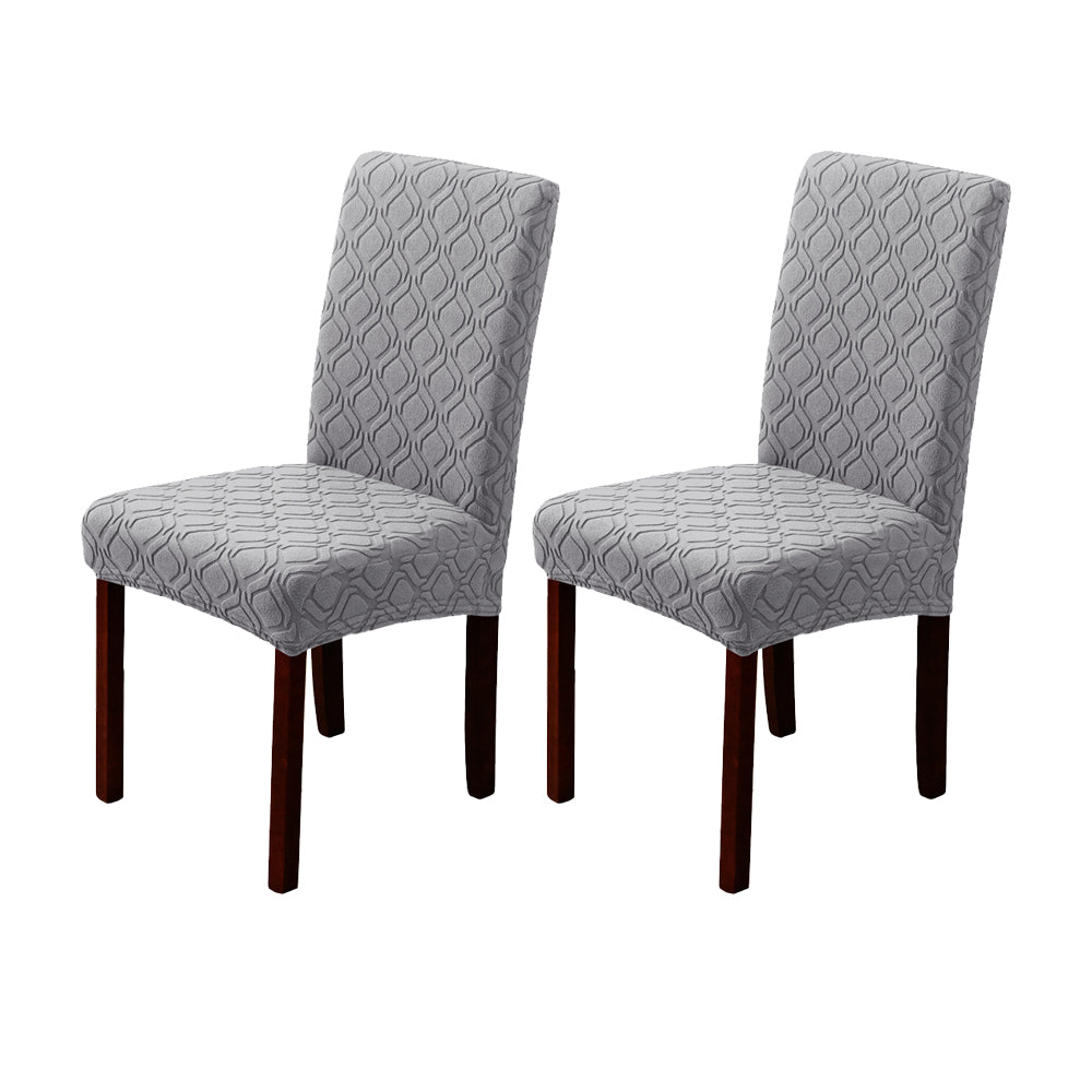 2Pcs Jacquard Chair Cover Universal Fitted Chair Cover Protector