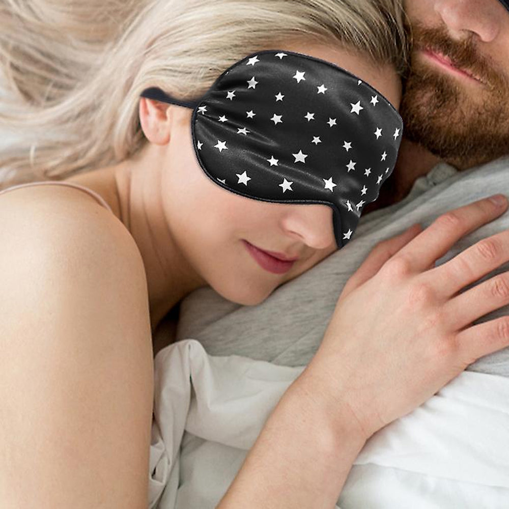 2Pcs Pure Mulberry Silk Travel Sleeping Mask with Adjustable Strap