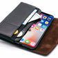 PU Cell Phone Holster Wallet Phone Case with Strap for Samsung Galaxy S23 iPhone 15
