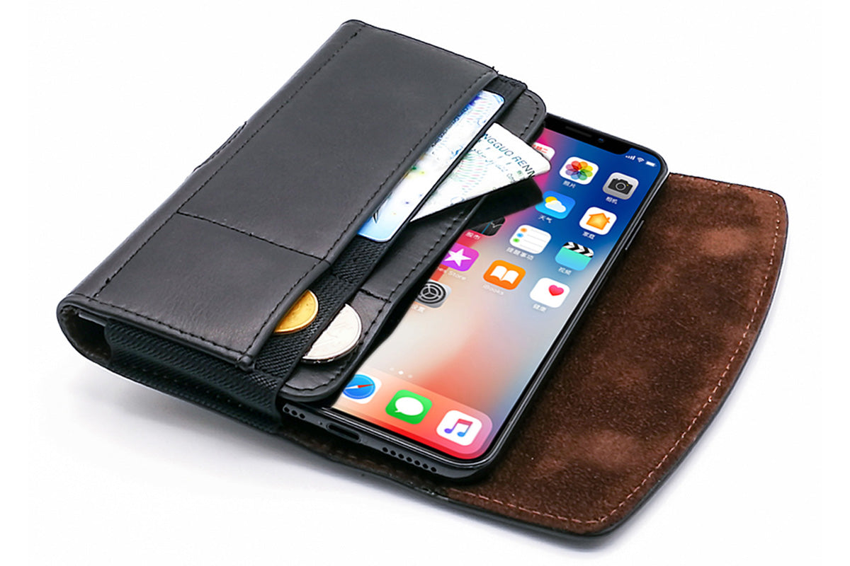 PU Cell Phone Holster Wallet Phone Case with Strap for Samsung Galaxy S23 iPhone 15