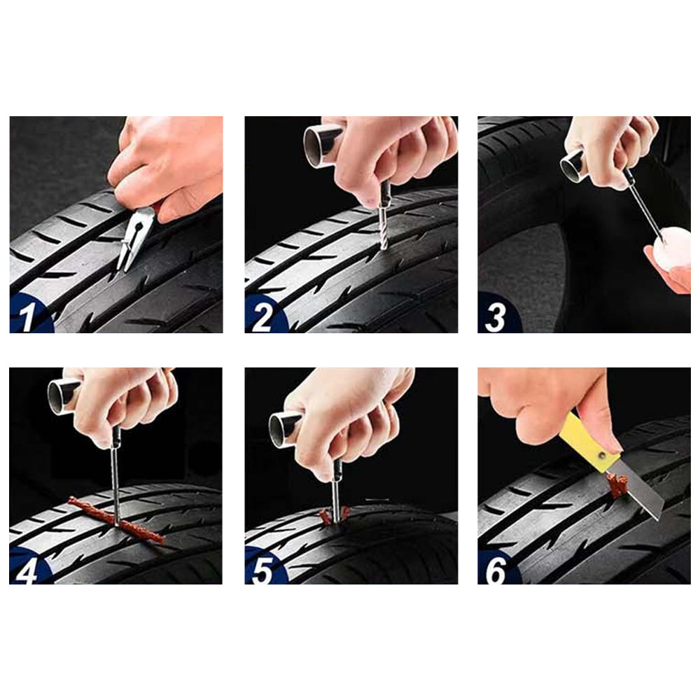 24Pcs Car Tire Repair Kit Car Tire Puncture Repair Tools