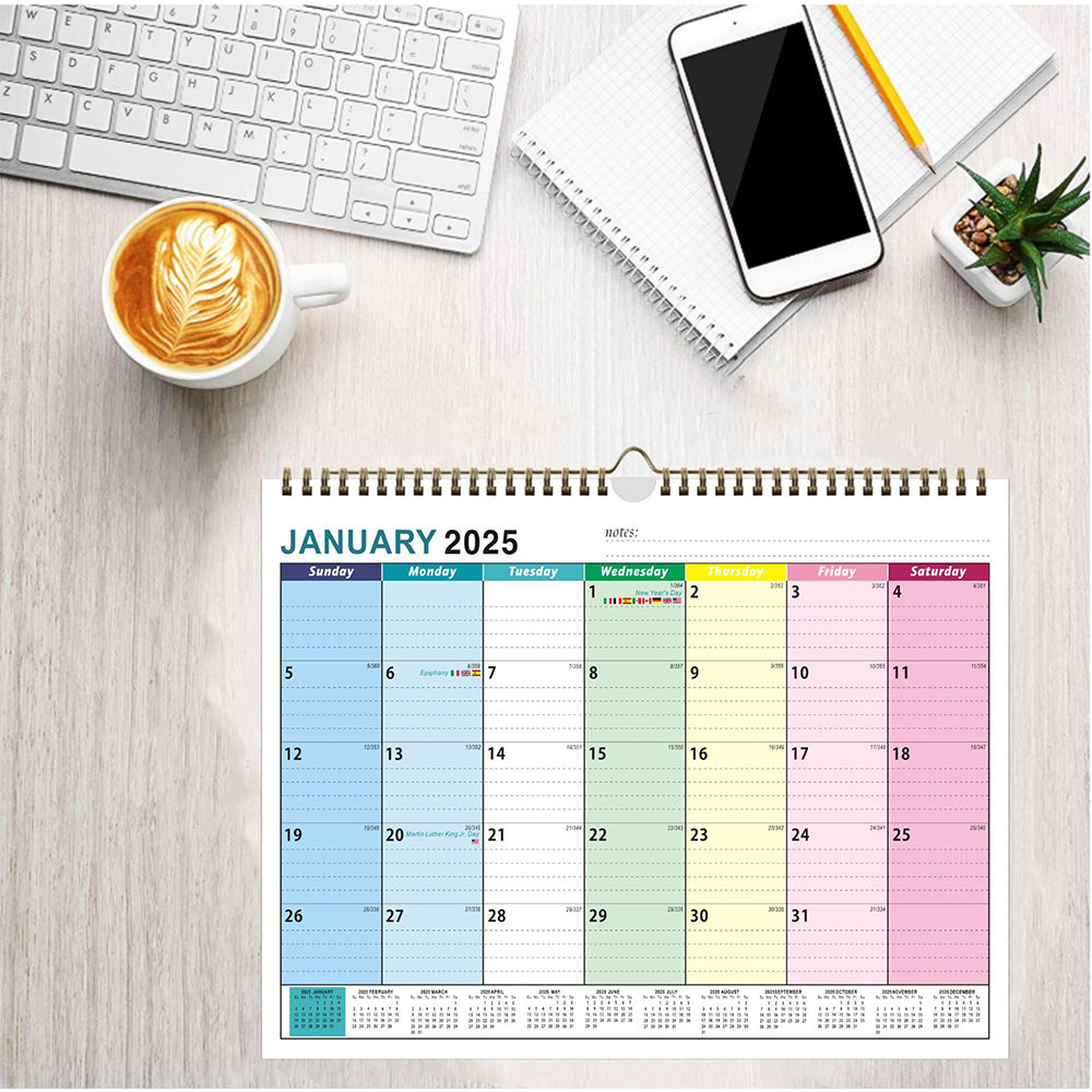 2024-2025 Wall Planner Hanging Calendar Large Poster Printing