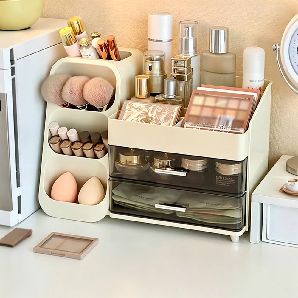 Cosmetic Organizer with Drawers Large Makeup Storage for Dresser Table Top