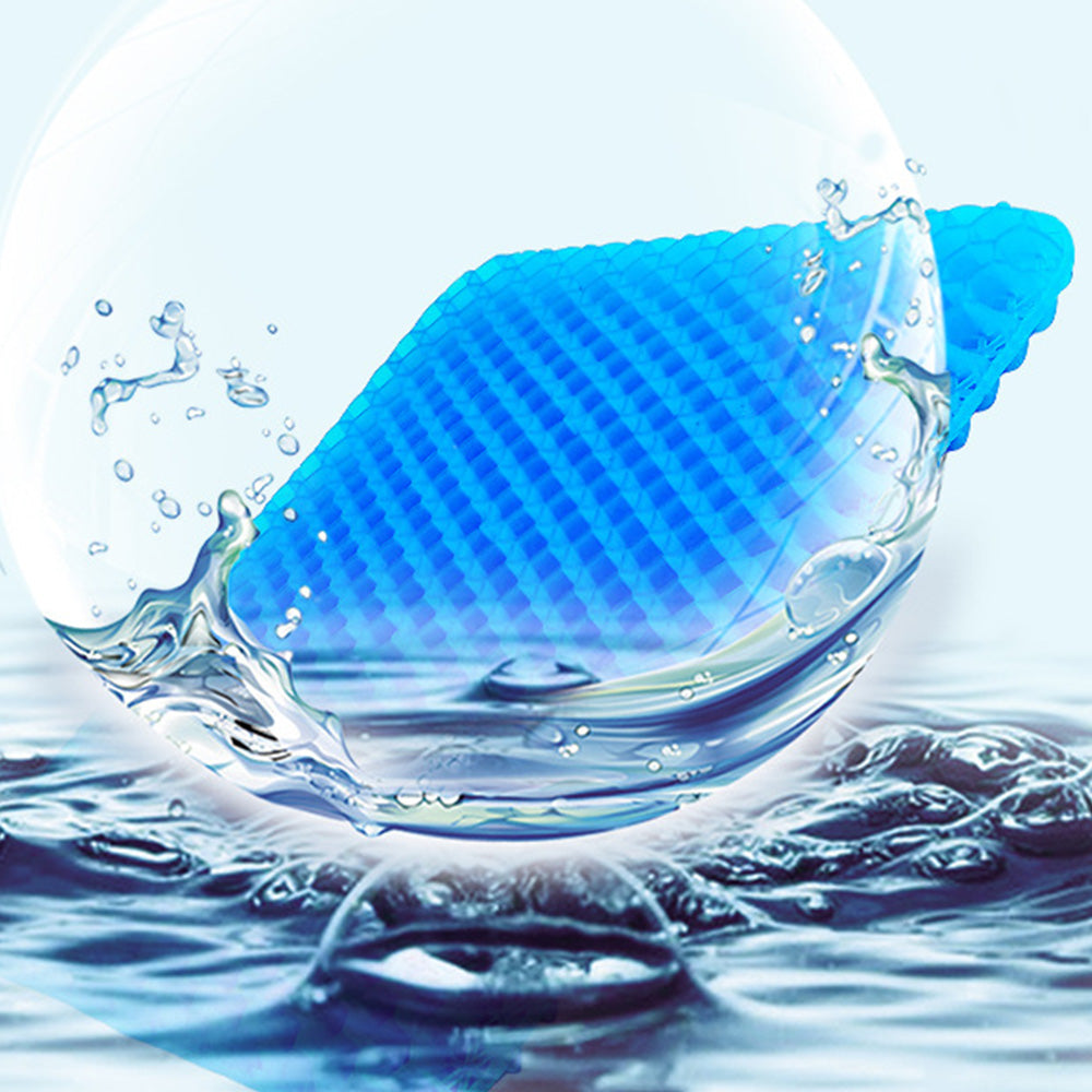 42x36x6cm Blue Honeycomb Gel Seat Cushion with Removable Cover