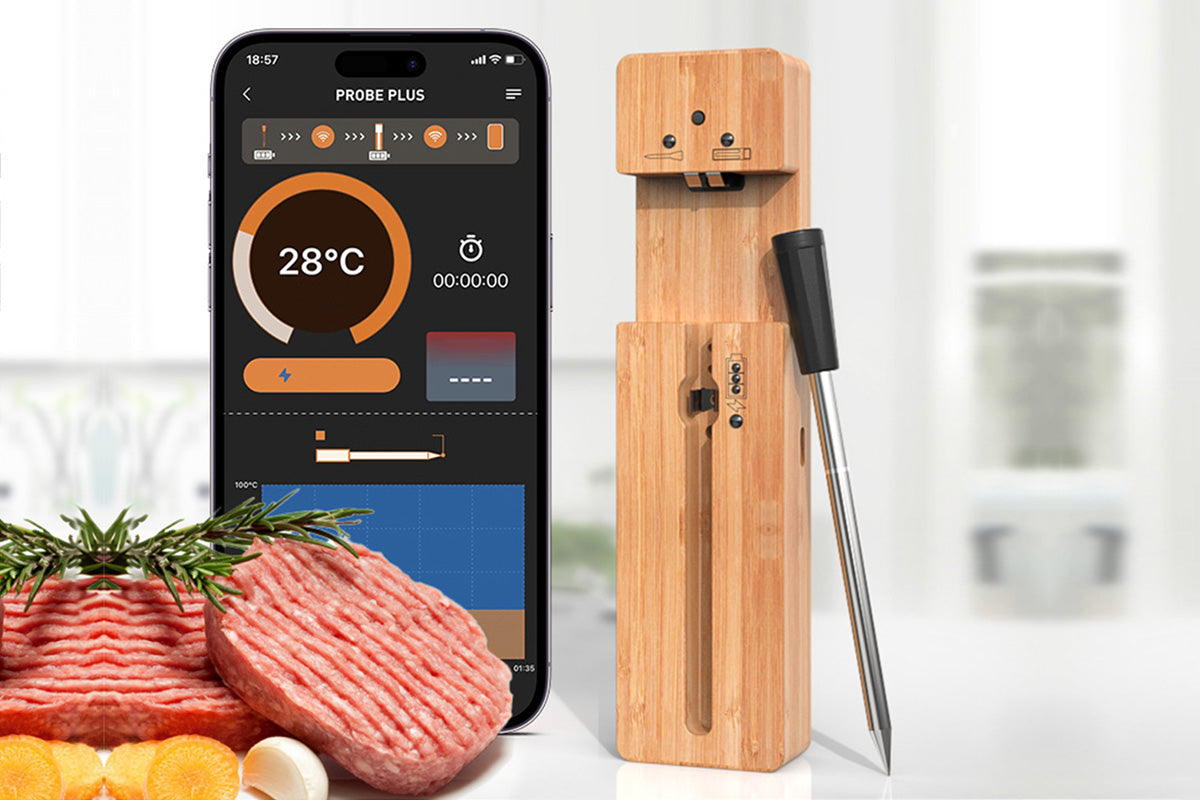 Meat Thermometer Digital Bluetooth Wireless Food Thermometer for Cooking Grilling