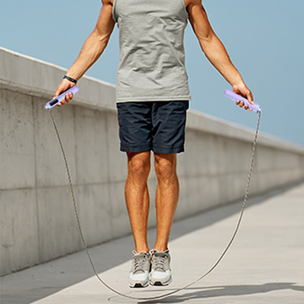 Detachable Smart Digital Jump Rope for Accurately Counts Jumps, Sets Goals and Monitors Progres