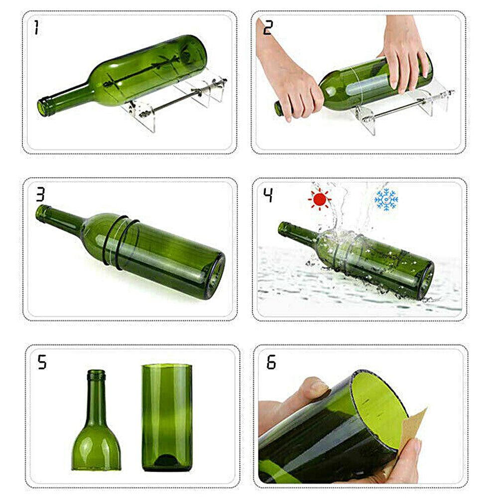 Adjustable Sizes Round Glass Bottle DIY Cutting Tools Set
