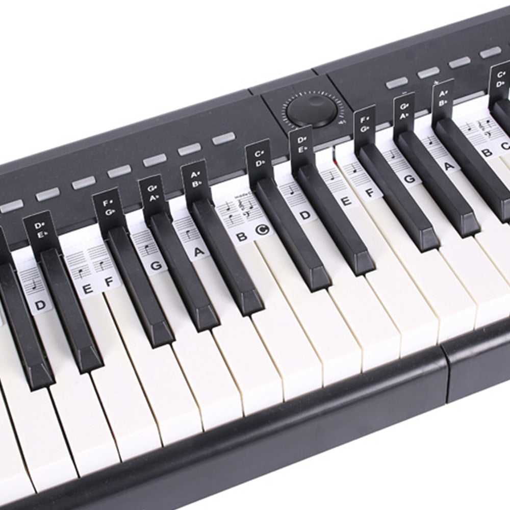 Reusable 88 Key Piano Note Guide Strip with Staff and Note Names