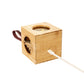 Christmas Party Atmosphere Projector Night Lamp Wood Cube Night Light-Rabbit