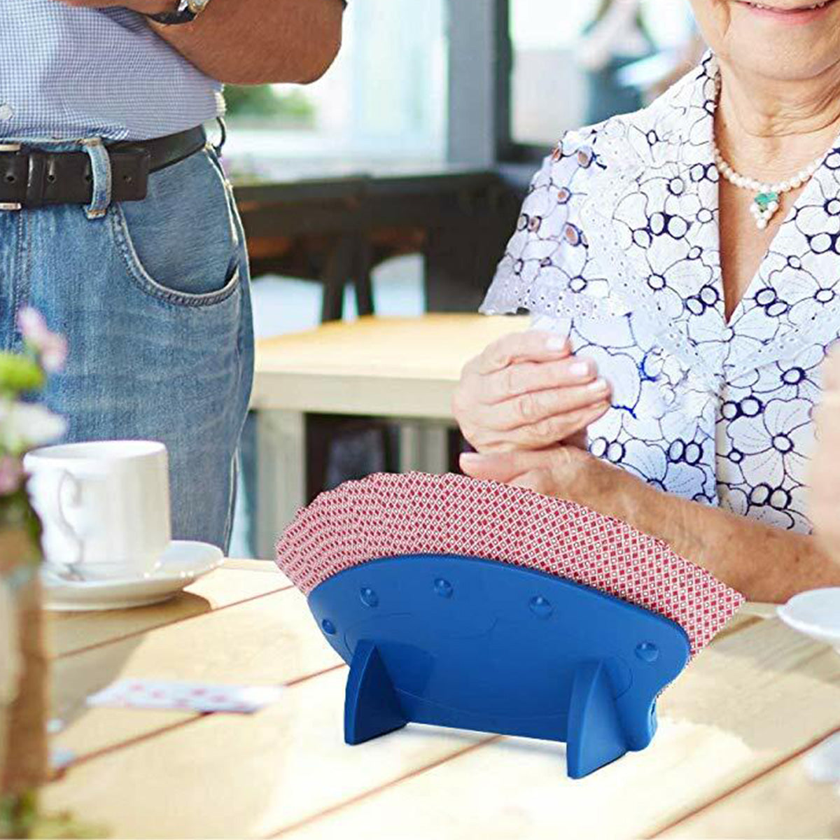 Hands Free Playing Card Holders Card Rack Set of 4 for Family Game Nights