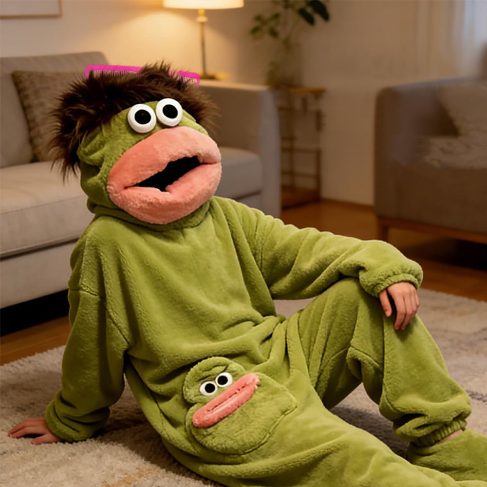 Monster Onesie Big Mouth Monster Onesie Soft Plush Loungewear for Sleeping-Style 1