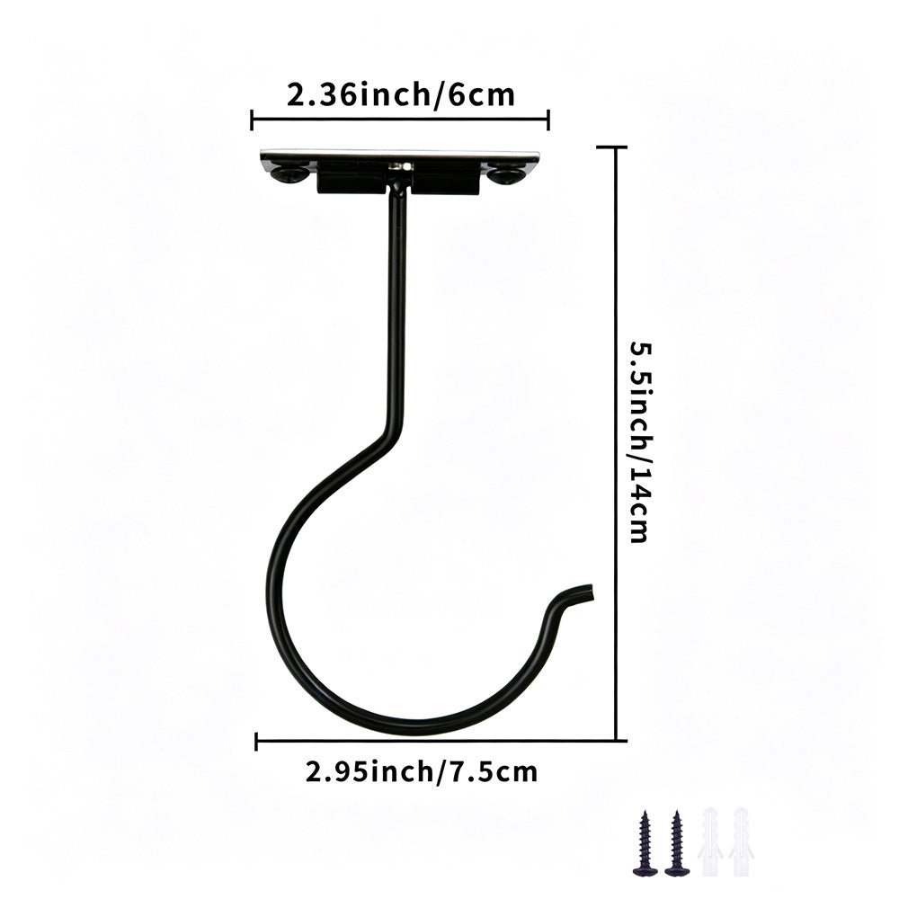 2Pcs Self Adhesive Foldable Banana Hook for Under Cabinet Metal Holder for Kitchen