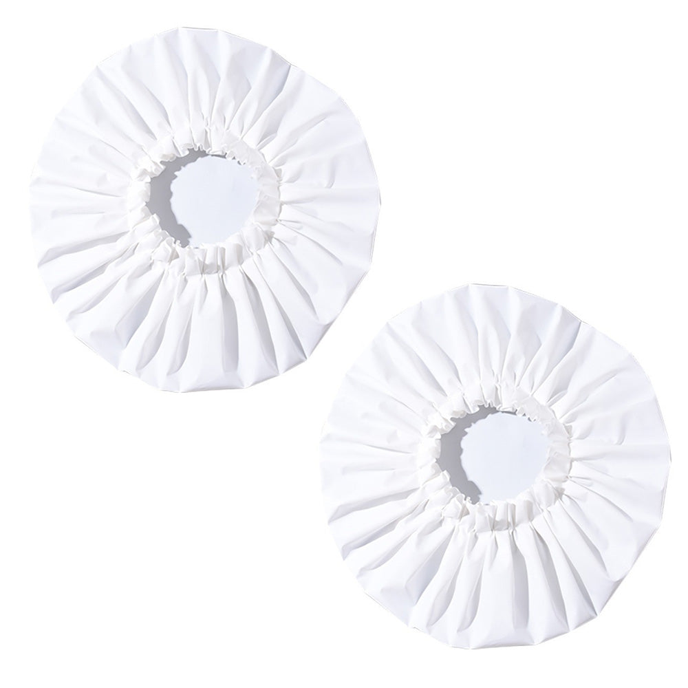 2 Pack Extra Large Waterproof Reusable PEVA Shower Caps for Long Hair