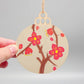 10Pcs Wooden Round Bauble Blank Christmas Tree Hanging Ornament DIY Craft