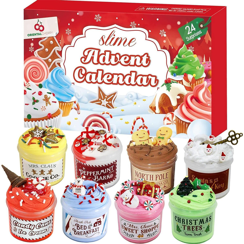 Advent Calendar 24 Days of Slime and Charm Kit Christmas Countdown Calendar