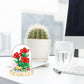 Building Blocks Flower Set Rose Flower Bouquets Toys with Dust Cover Home Decor