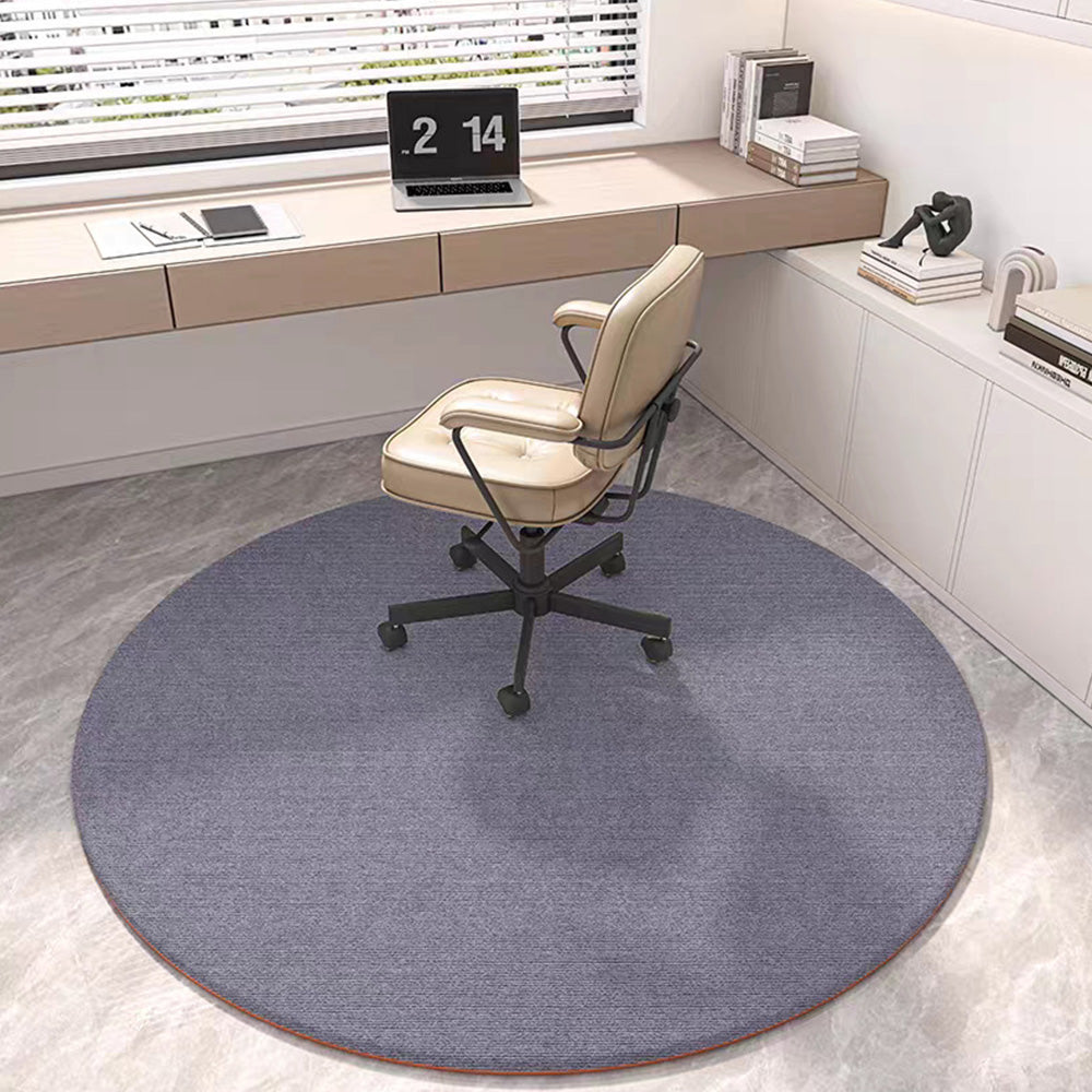 Round Office Chair Mat Anti Slip Floor Protector for Home Office-Grey